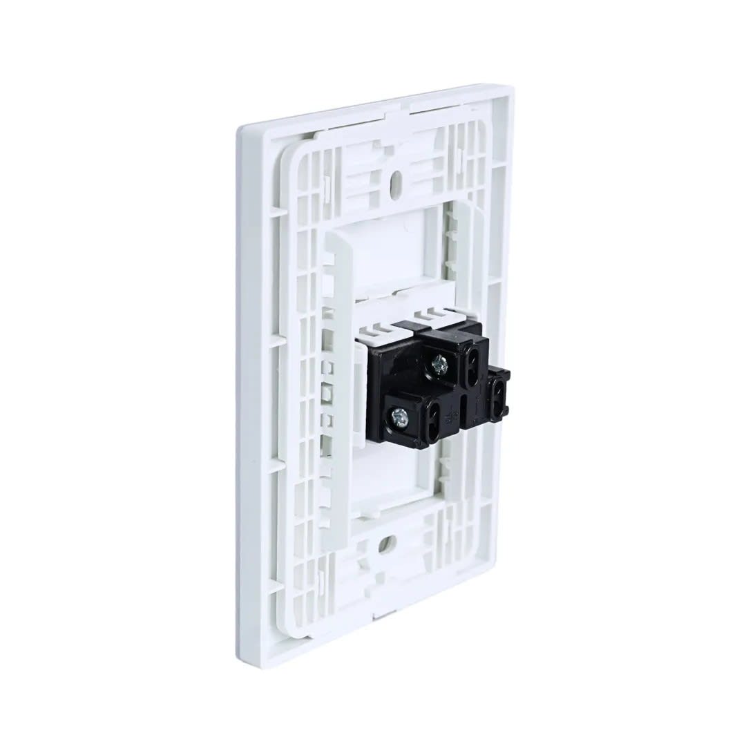 PLACA ARMADA CONMUTADOR SIMPLE VITRO BLANCO ORANGE3