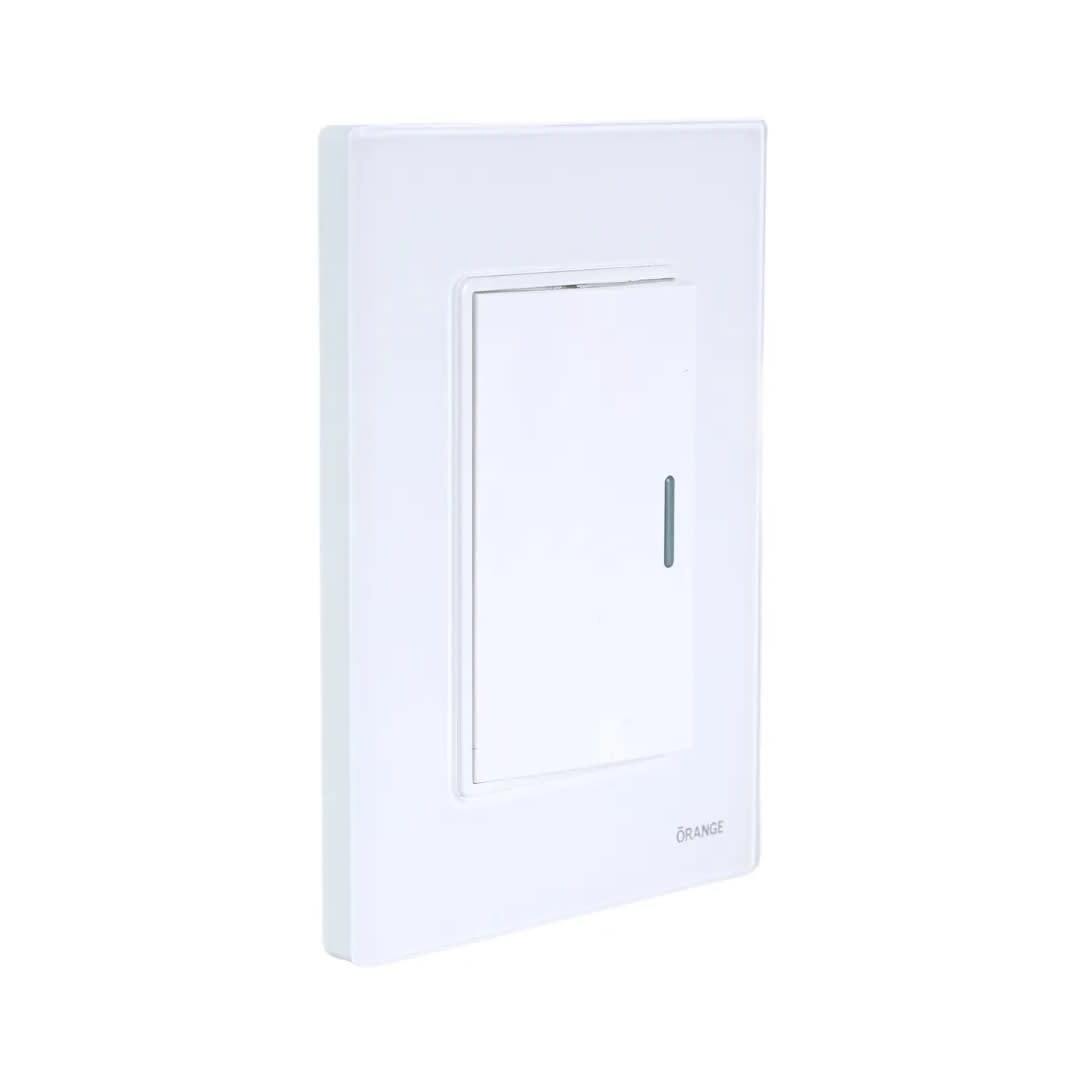 PLACA ARMADA INTERRUPTOR SIMPLE VITRO BLANCO ORANGE5
