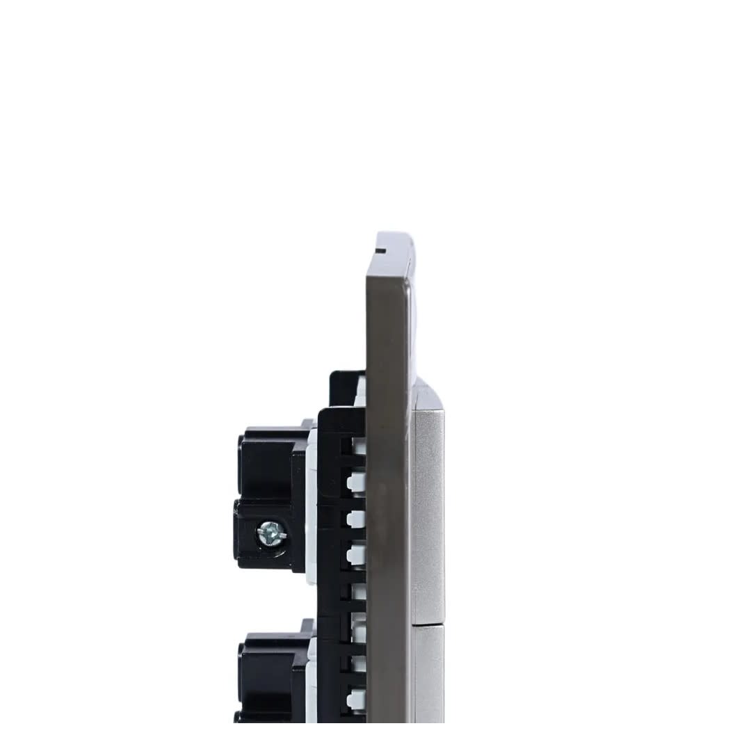 PLACA ARMADA CONMUTADOR DOBLE ACERO INOXIDABLE ORANGE5