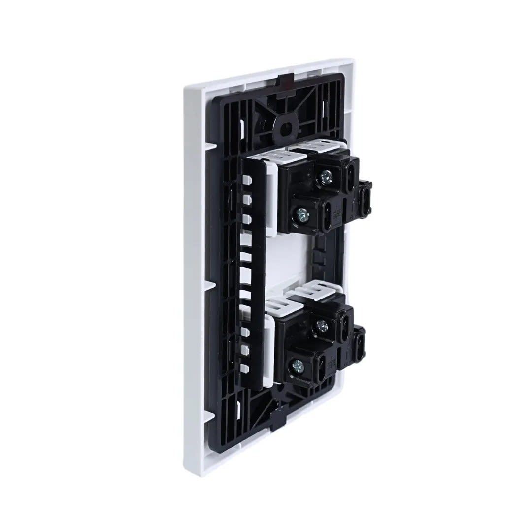 PLACA ARMADA CONMUTADOR DOBLE MATTE BLANCO ORANGE4