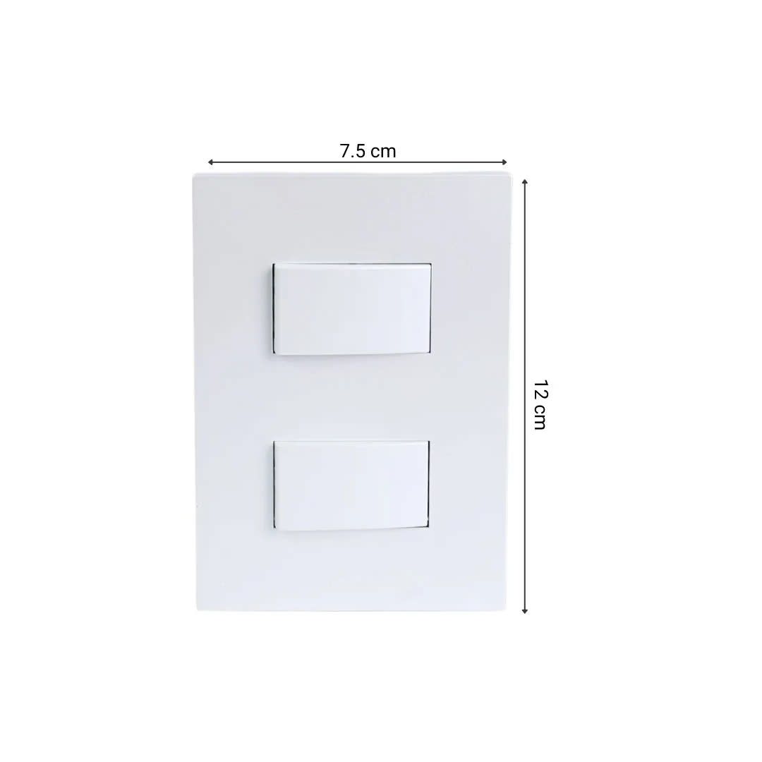PLACA ARMADA CONMUTADOR DOBLE MATTE BLANCO ORANGE7
