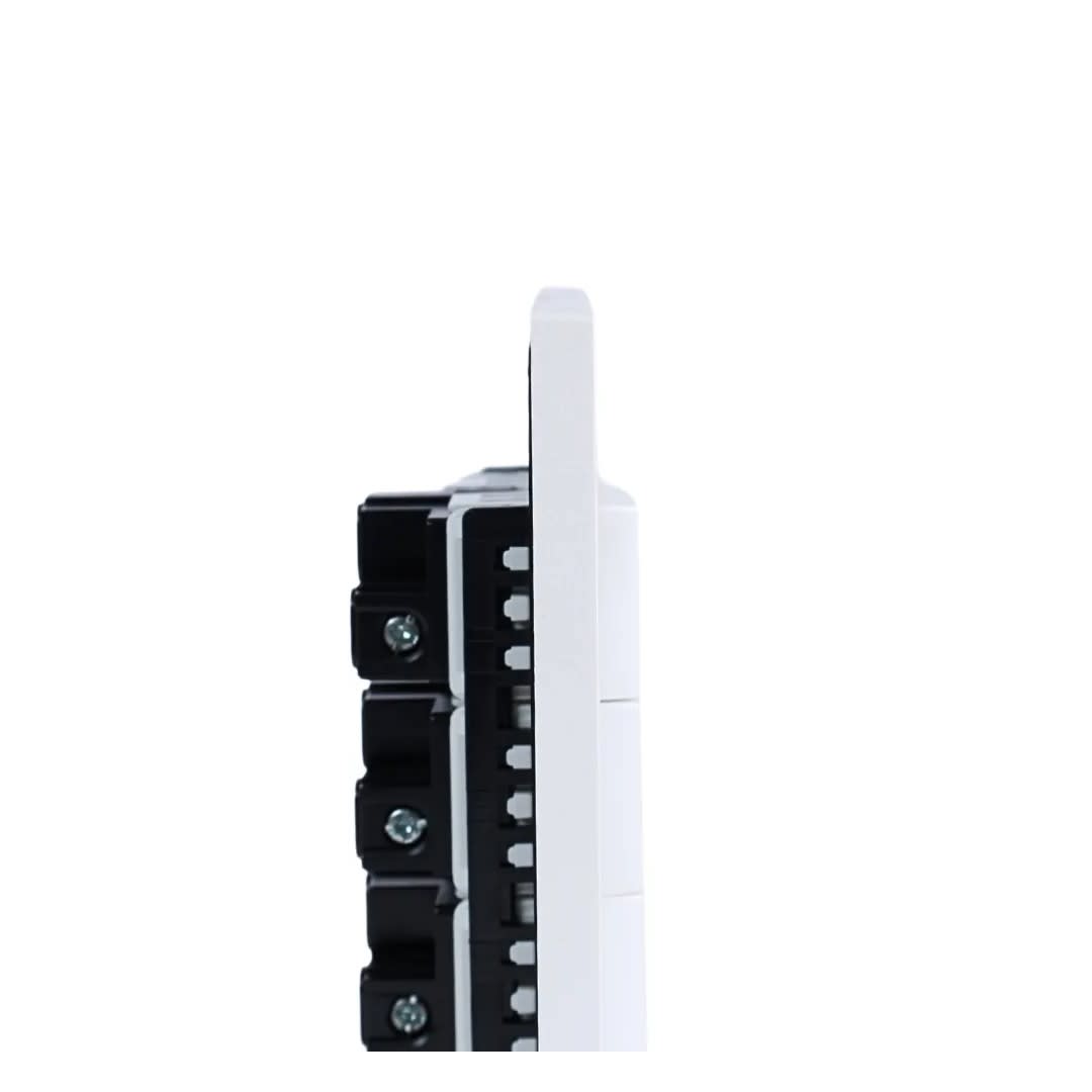 PLACA ARMADA INTERRUPTOR TRIPLE MATTE BLANCO ORANGE5