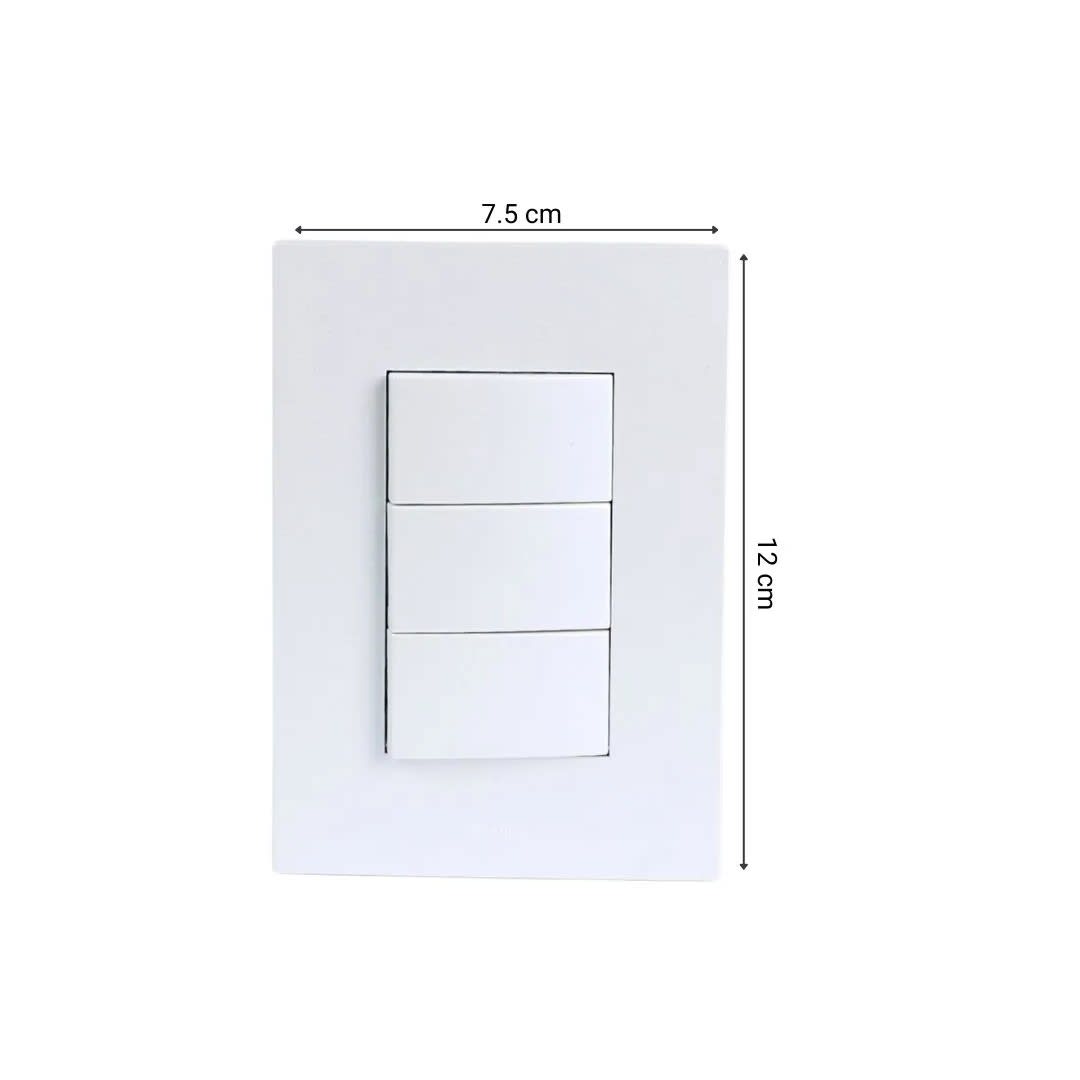 PLACA ARMADA INTERRUPTOR TRIPLE MATTE BLANCO ORANGE6