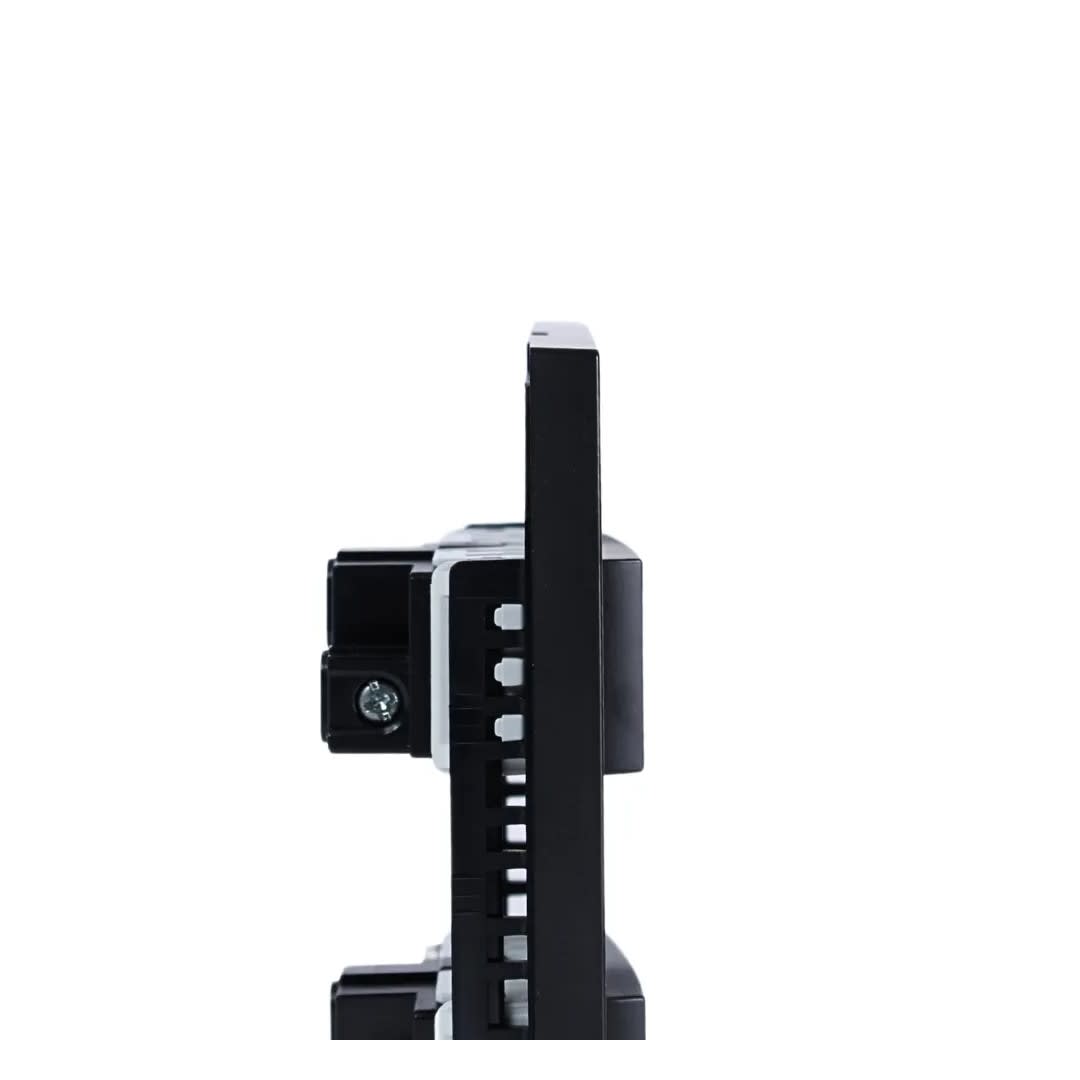 PLACA ARMADA CONMUTADOR DOBLE MATTE NEGRO ORANGE2