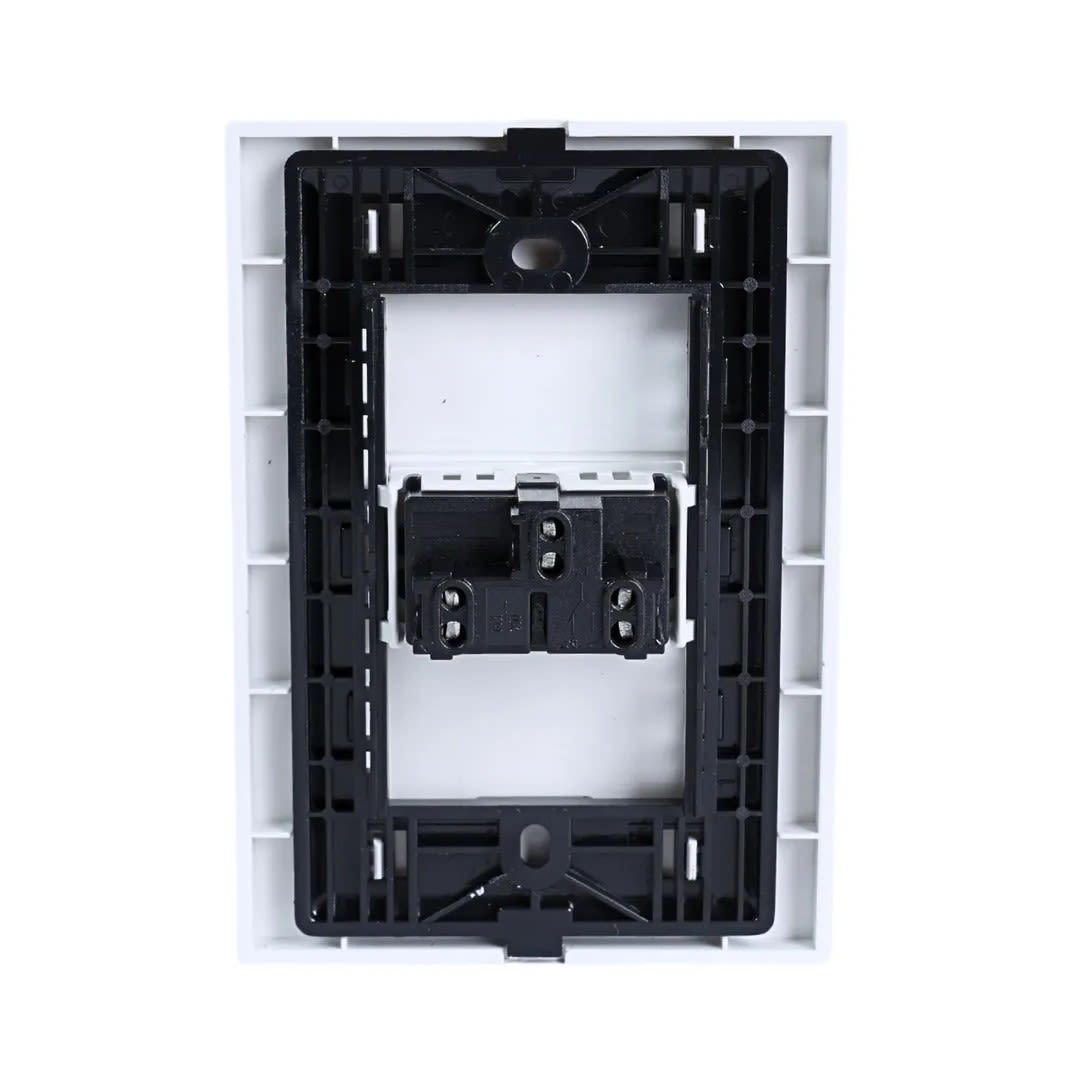 PLACA ARMADA CONMUTADOR SIMPLE MATTE BLANCO ORANGE2