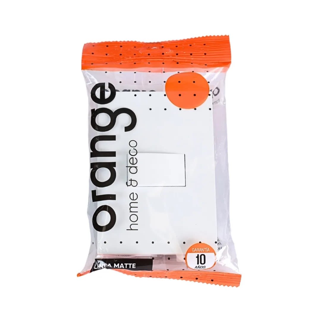 PLACA ARMADA CONMUTADOR SIMPLE MATTE BLANCO ORANGE5
