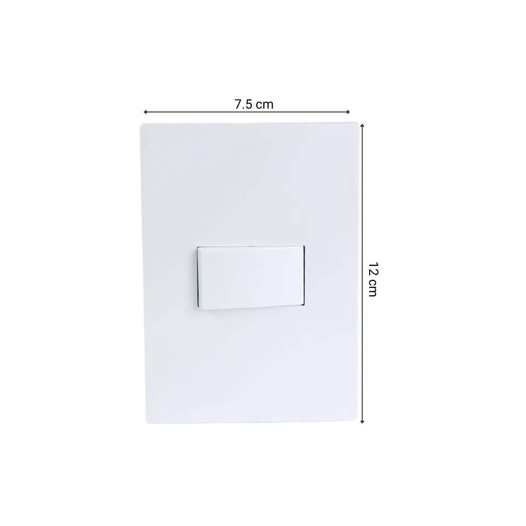 PLACA ARMADA CONMUTADOR SIMPLE MATTE BLANCO ORANGE 6