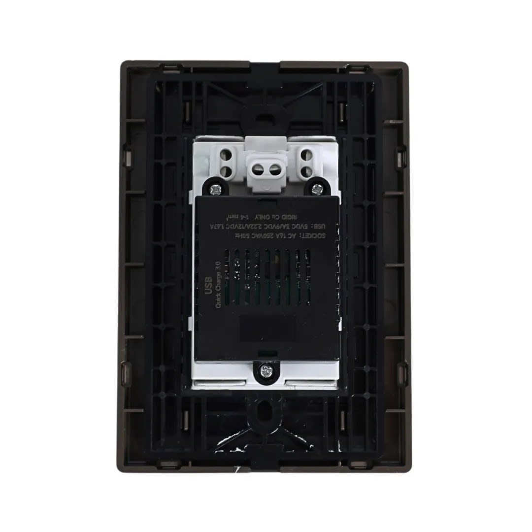 TOMACORRIENTE DOBLE UNIVERSAL INOX LT USB + C 20W ORANGE2