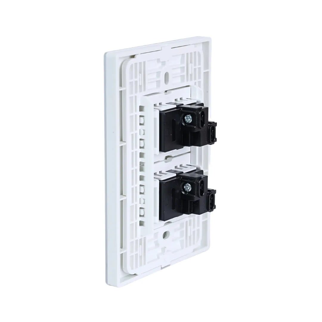 PLACA ARMADA INTERRUPTOR DOBLE VITRO BLANCO ORANGE2