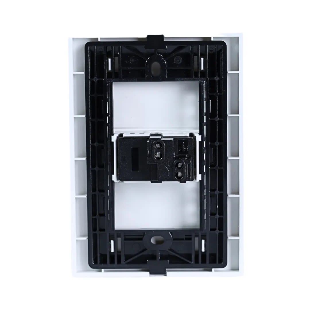 PLACA ARMADA INTERRUPTOR SIMPLE MATTE BLANCO ORANGE3