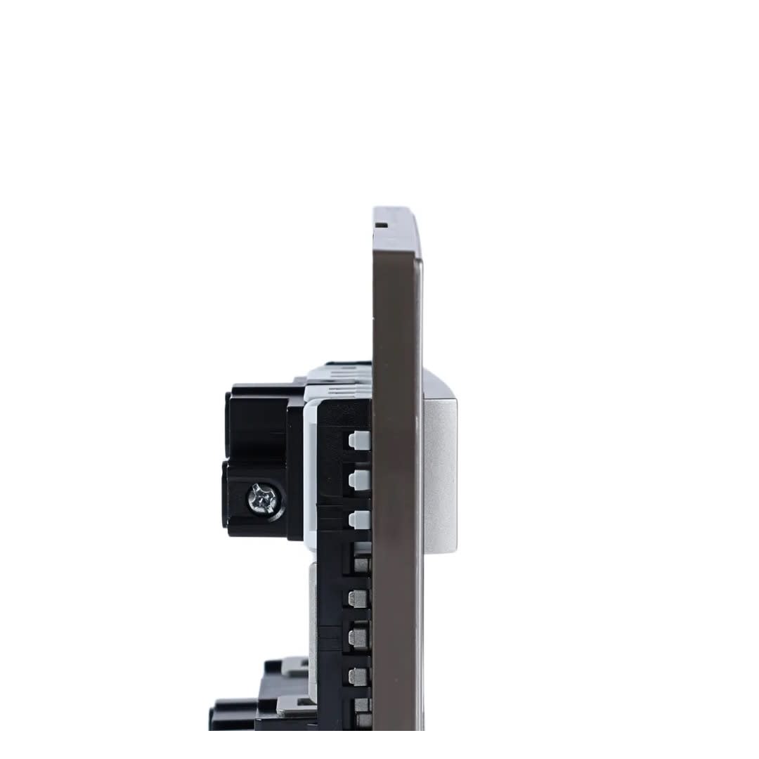 PLACA ARMADA INTERRUPTOR + TOMACORRIENTE ACERO INOXIDABLE ORANGE4