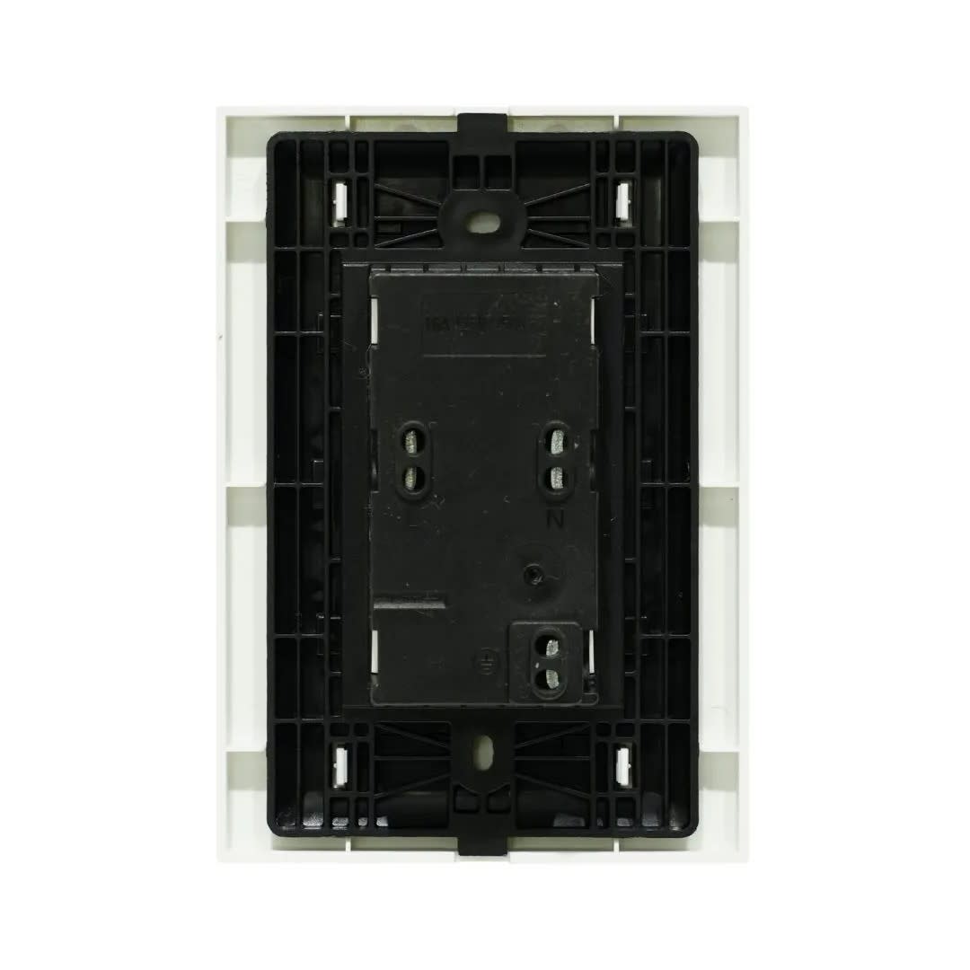 PLACA ARMADA TOMACORRIENTE DOBLE UNIVERSAL MATTE LT BLANCO ORANGE4