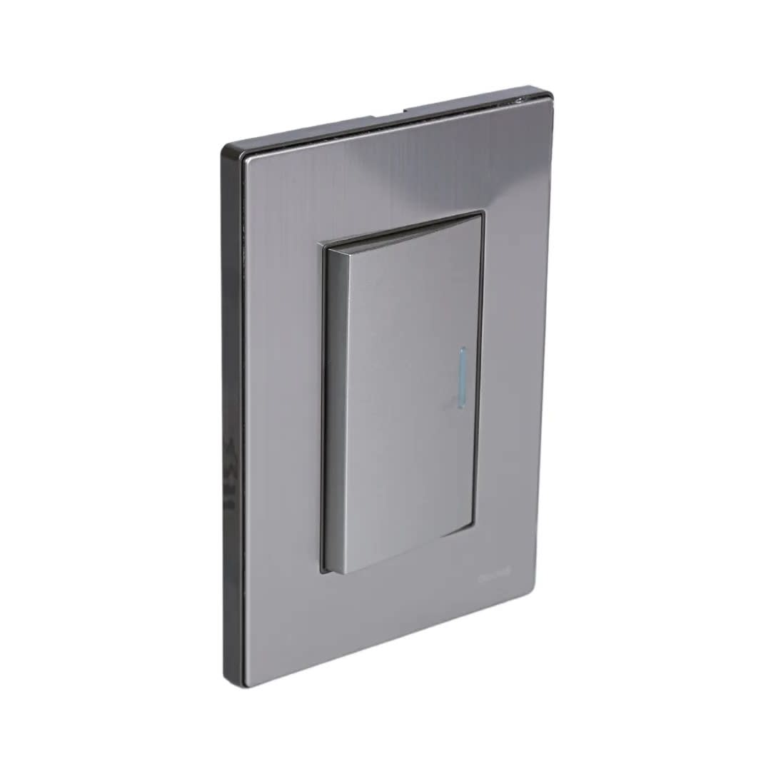 PLACA ARMADA CONMUTADOR SIMPLE ACERO INOXIDABLE ORANGE1