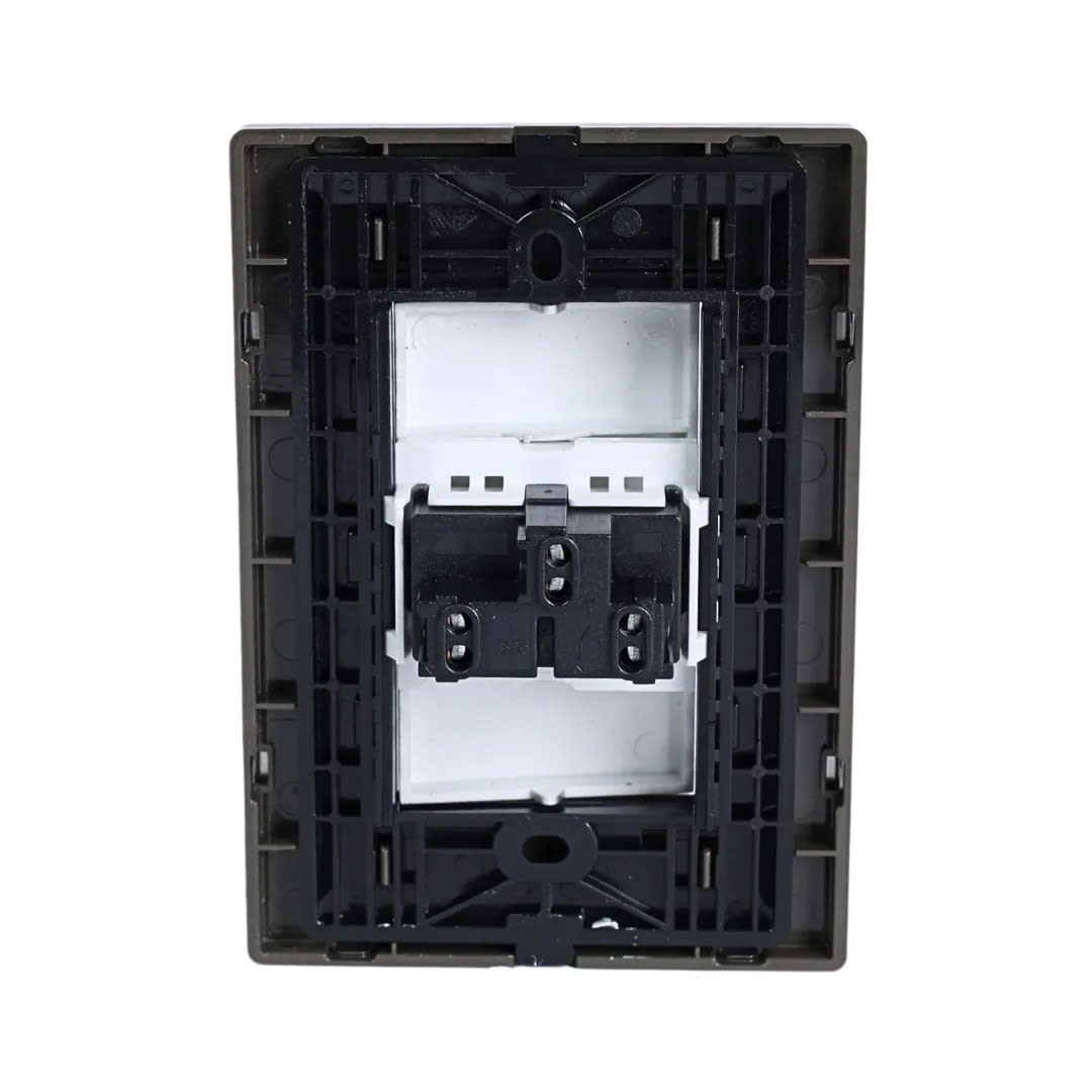 PLACA ARMADA CONMUTADOR SIMPLE ACERO INOXIDABLE ORANGE2