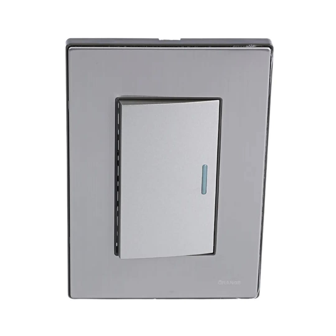 PLACA ARMADA CONMUTADOR SIMPLE ACERO INOXIDABLE ORANGE4