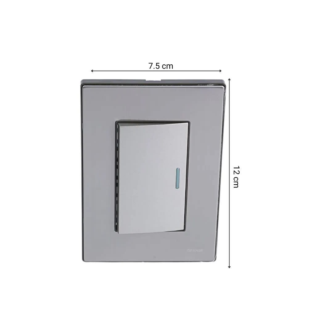 PLACA ARMADA CONMUTADOR SIMPLE ACERO INOXIDABLE ORANGE7