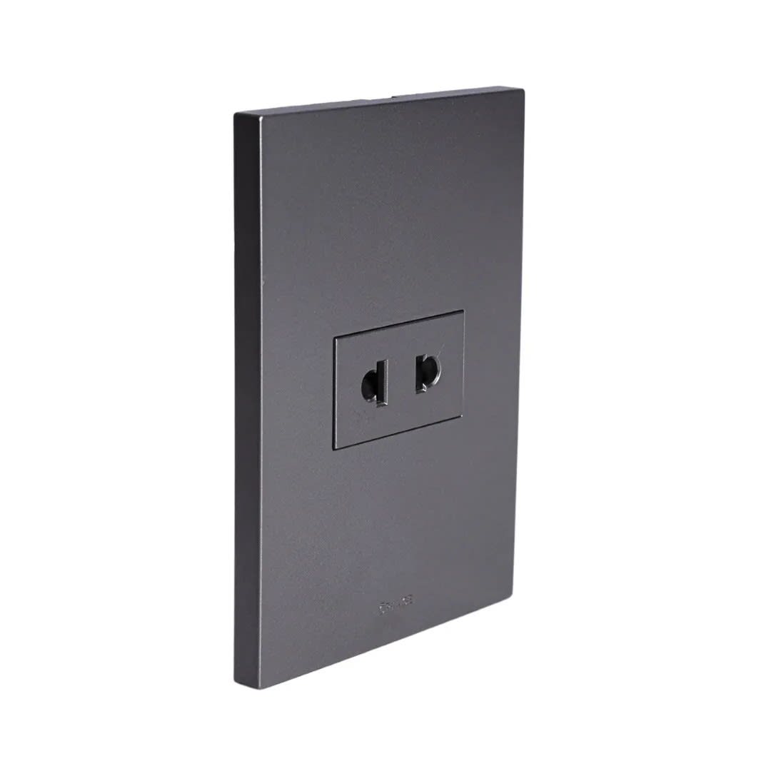 PLACA ARMADA TOMACORRIENTE SIMPLE UNIVERSAL MATTE TERRA ORANGE6