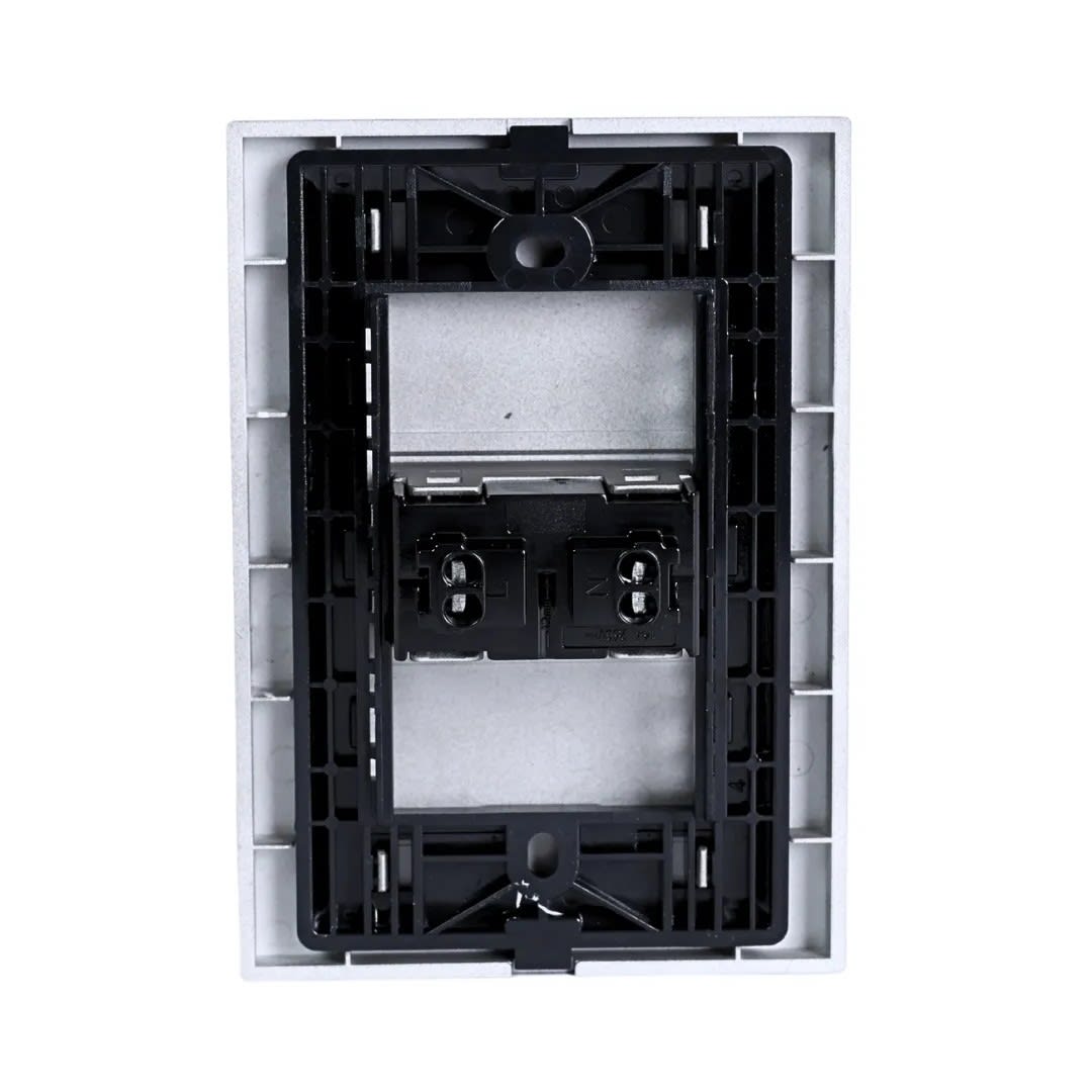 PLACA ARMADA TOMACORRIENTE SIMPLE UNIVERSAL MATTE TERRA ORANGE7