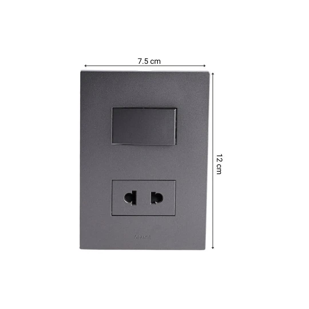 PLACA ARMADA INTERRUPTOR + TOMACORRIENTE MATTE TERRA ORANGE6