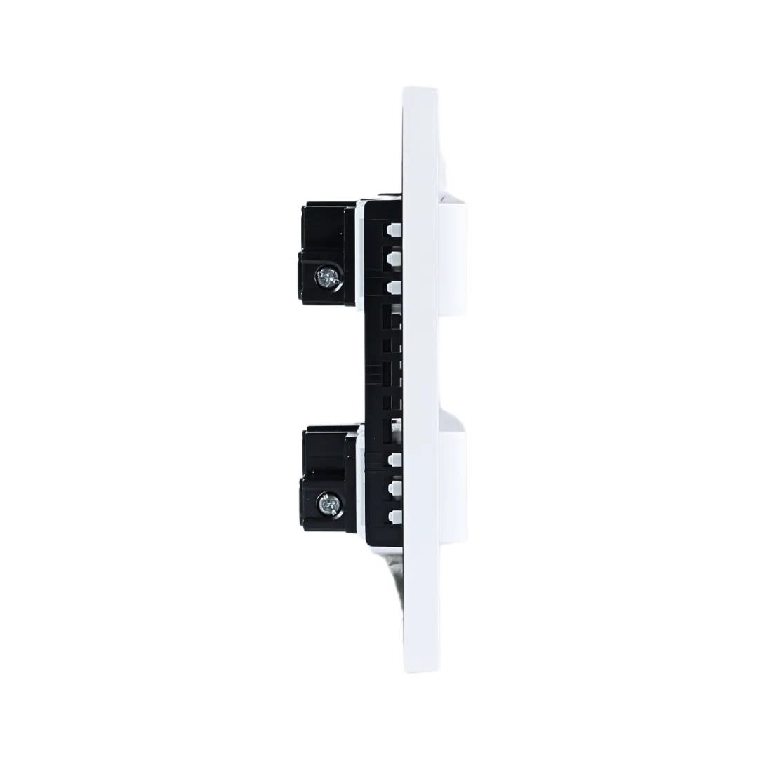 PLACA ARMADA INTERRUPTOR DOBLE MATTE BLANCO ORANGE2