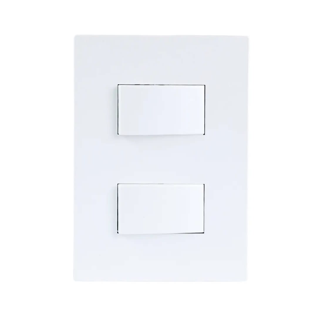 PLACA ARMADA INTERRUPTOR DOBLE MATTE BLANCO ORANGE3