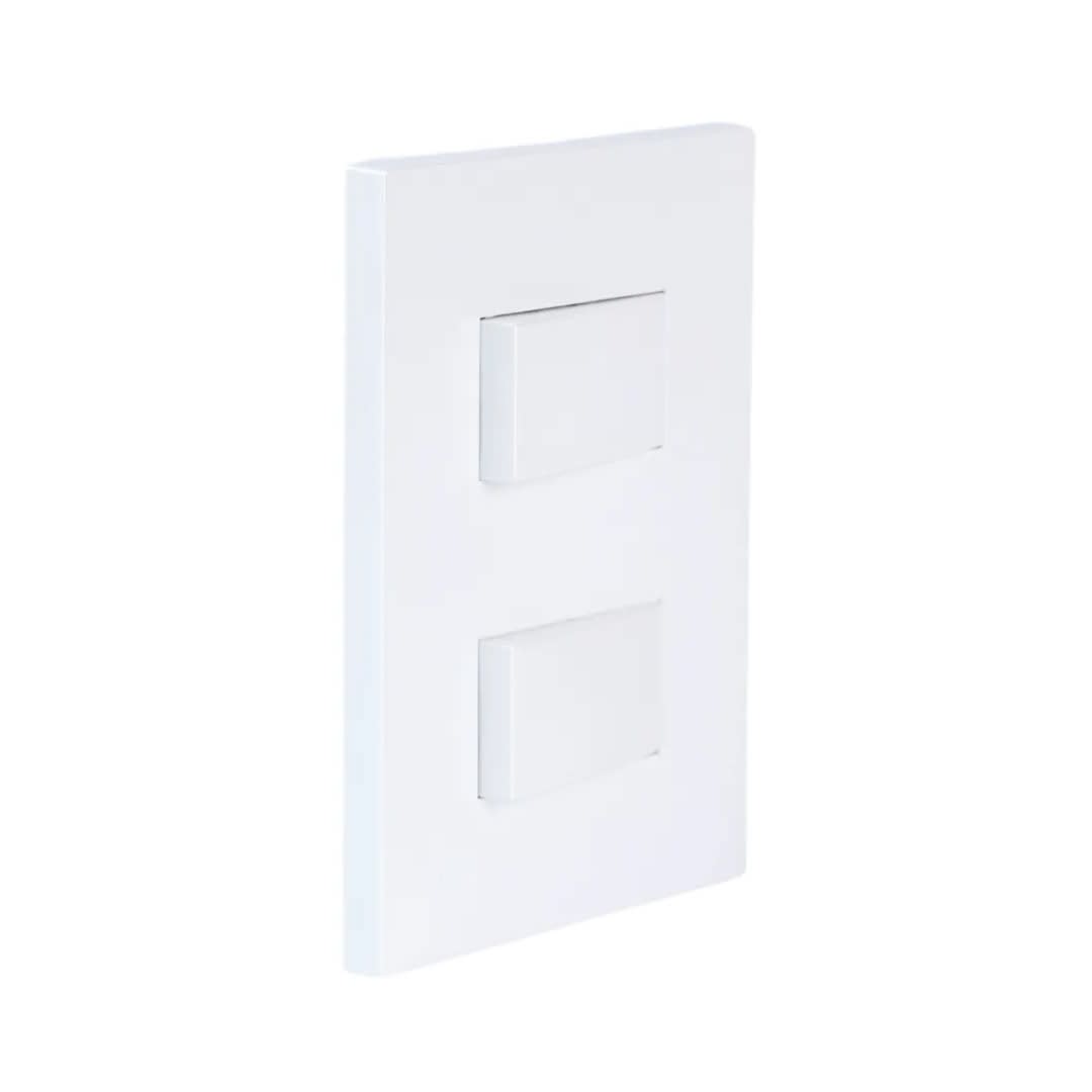PLACA ARMADA INTERRUPTOR DOBLE MATTE BLANCO ORANGE5