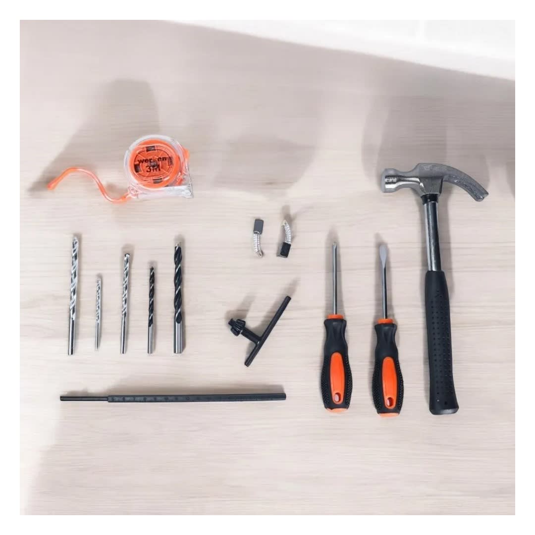 TALADRO PERCUTOR KF-ID20+KF-6030 550W + 12 ACCESORIOS WERKEN3