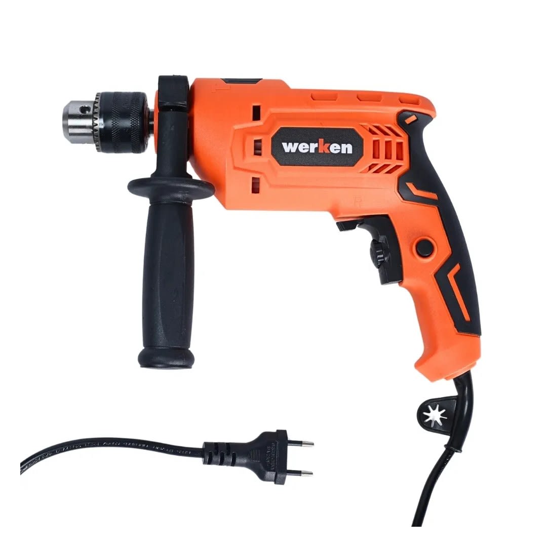 TALADRO PERCUTOR KF-ID20+KF-6030 550W + 12 ACCESORIOS WERKEN7