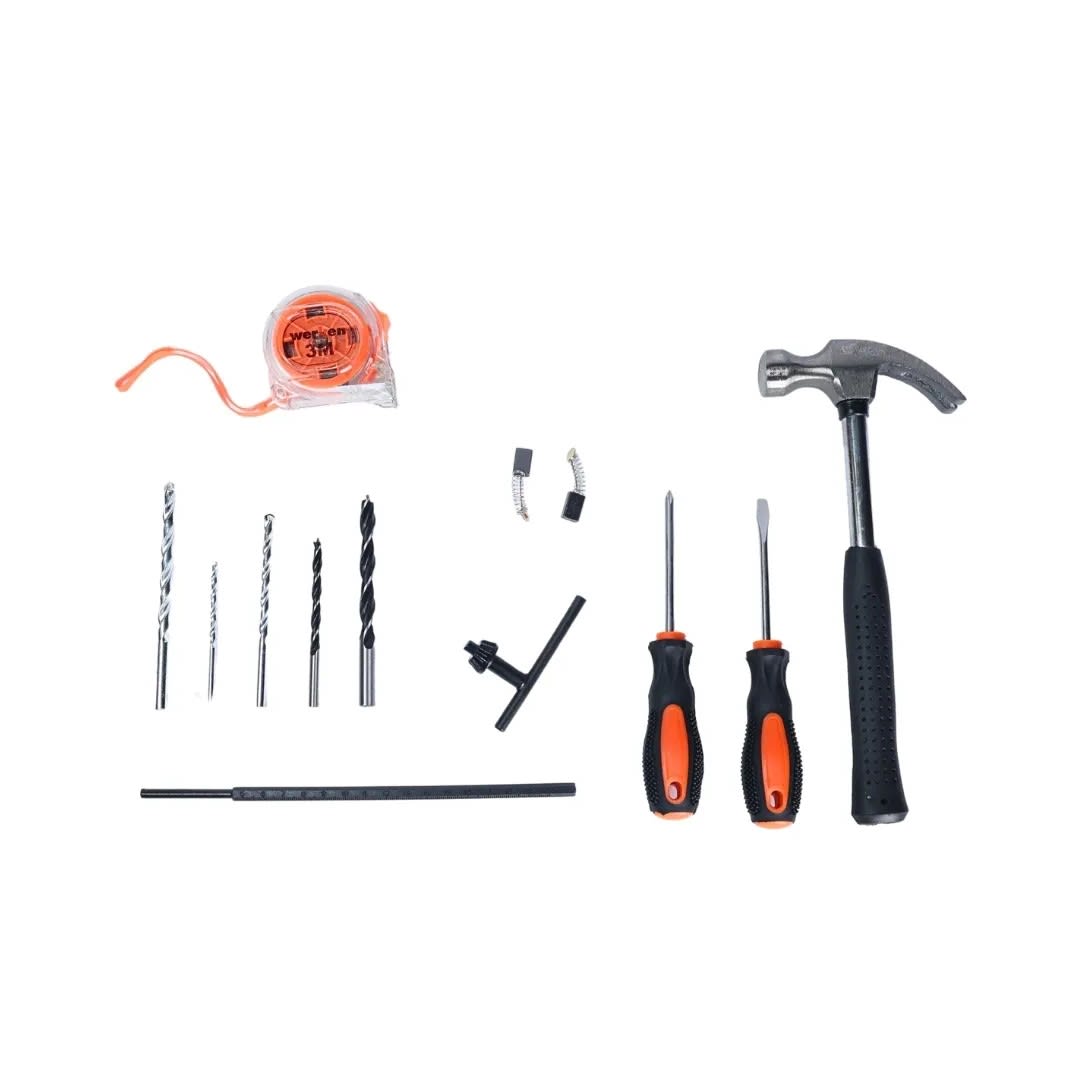 TALADRO PERCUTOR KF-ID20+KF-6030 550W + 12 ACCESORIOS WERKEN12