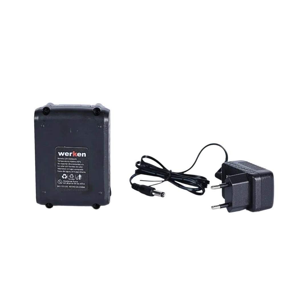 TALADRO PERCUTOR KF-CD09-33PZ-BMC 12V 1.5 AH + 16 ACCESORIOS WERKEN17