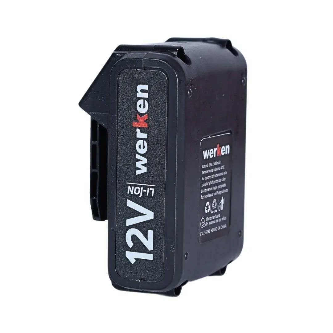 TALADRO PERCUTOR KF-CD09-33PZ-BMC 12V 1.5 AH + 16 ACCESORIOS WERKEN21