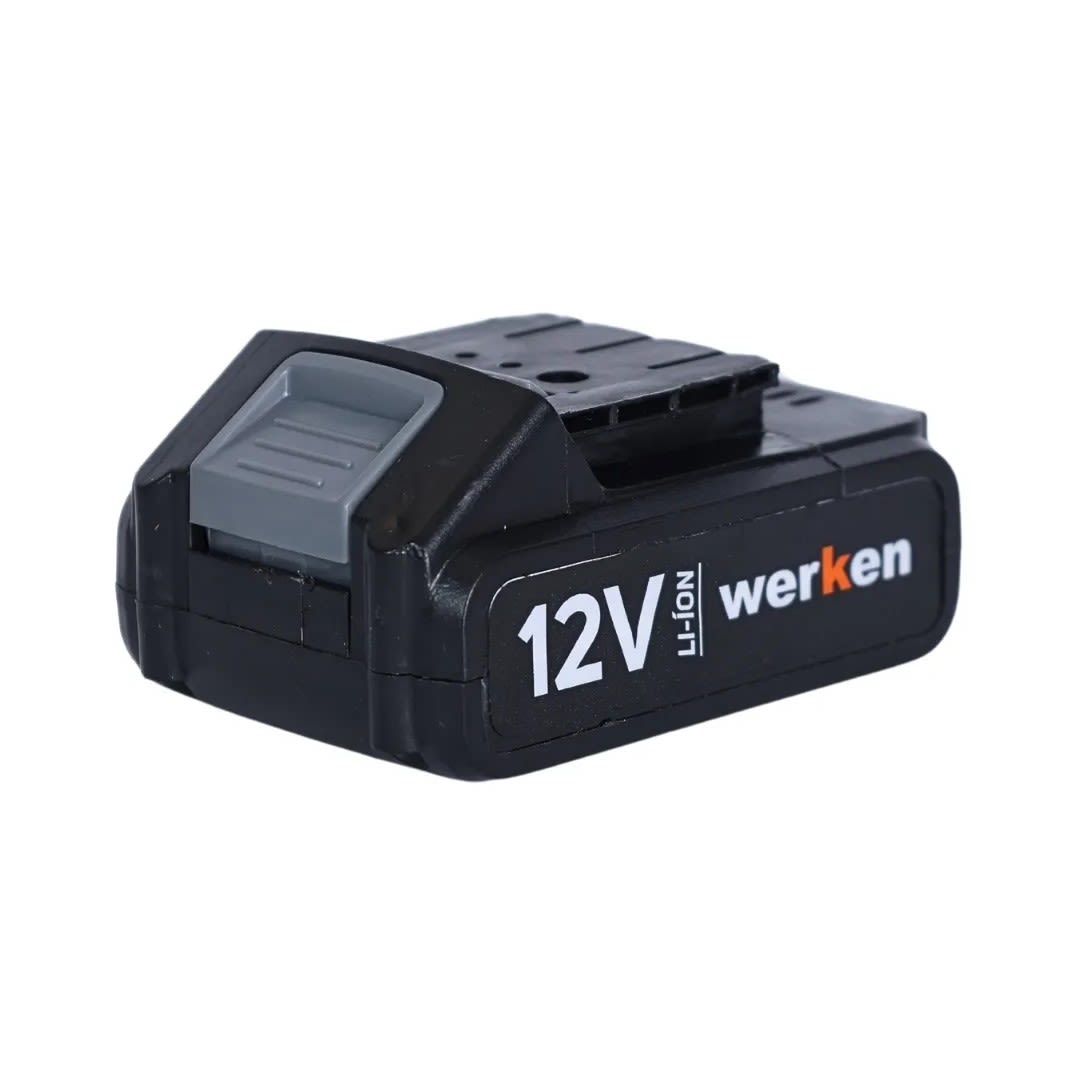 TALADRO PERCUTOR KF-CD09-33PZ-BMC 12V 1.5 AH + 16 ACCESORIOS WERKEN8