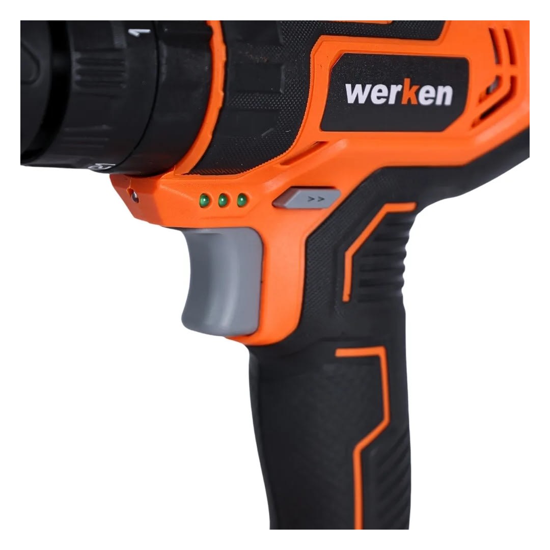 TALADRO PERCUTOR KF-CD2110-34PZ-BMC 20V 1.5 AH + 37 ACCESORIOS WERKEN7