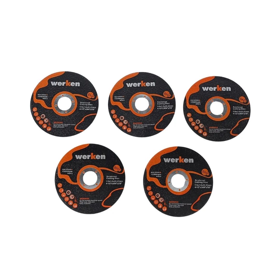 AMOLADORA KF-AG15-WC 115MM 800W + 5 DISCOS WERKEN5