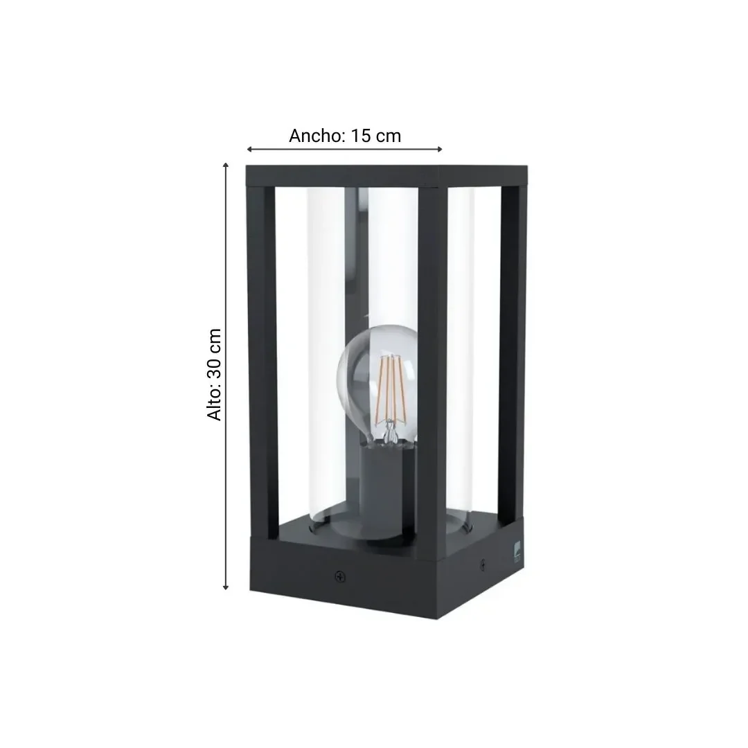 APLIQUE EXTERIOR CASCINETTA E24 IP54 40W NEGRO EGLO2
