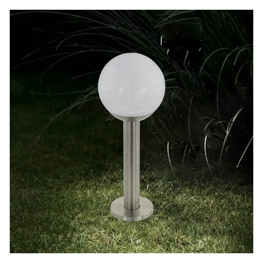 ESTACA NISIA ACERO INOXIDABLE E27 IP44 9W PLATA EGLO3