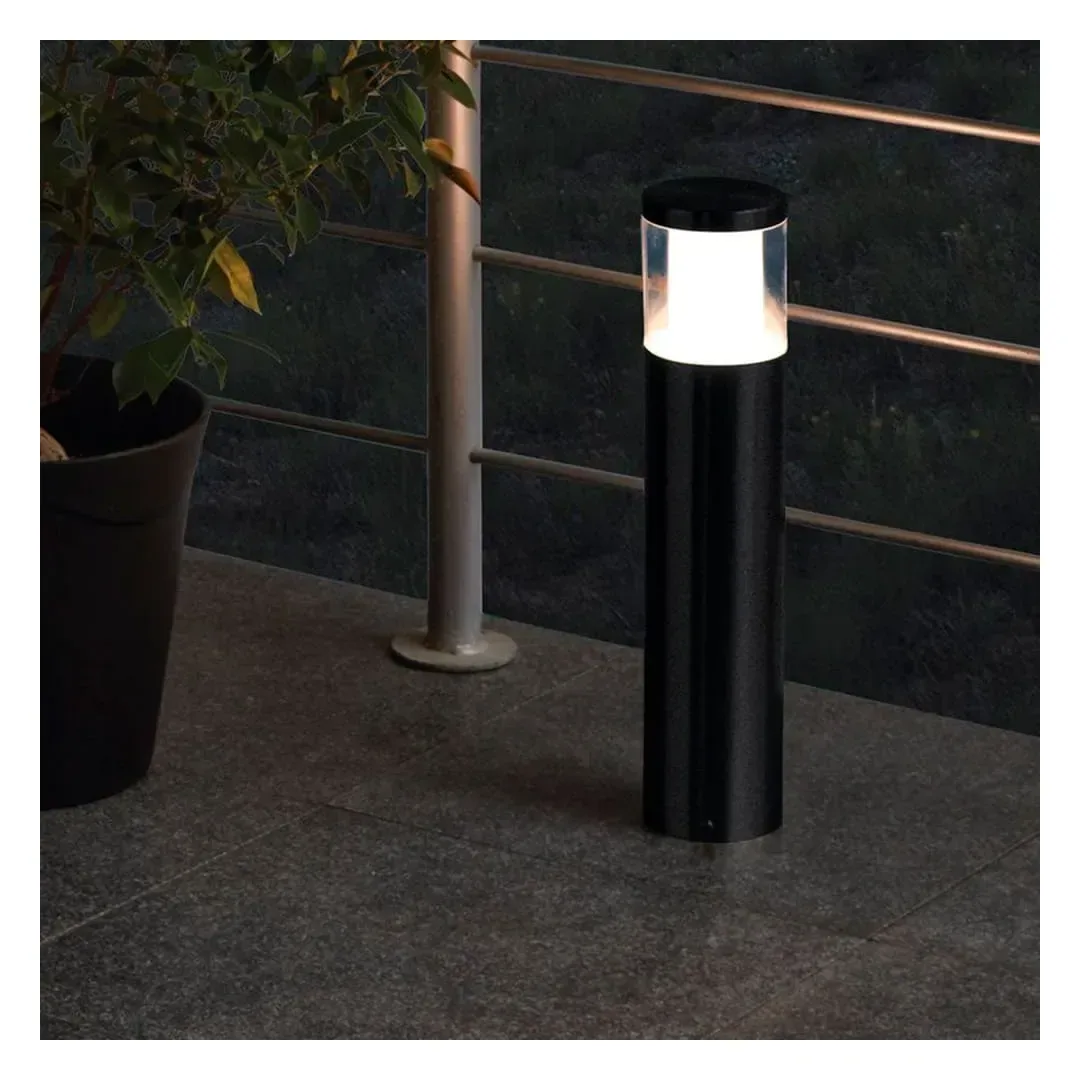 ESTACA BASALGO ACERO INOXIDABLE E27 IP44 9W NEGRO EGLO3