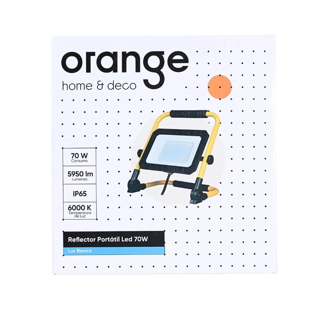 REFLECTOR LED PORTATIL 70W METAL/VIDRIO NEGRO ORANGE8