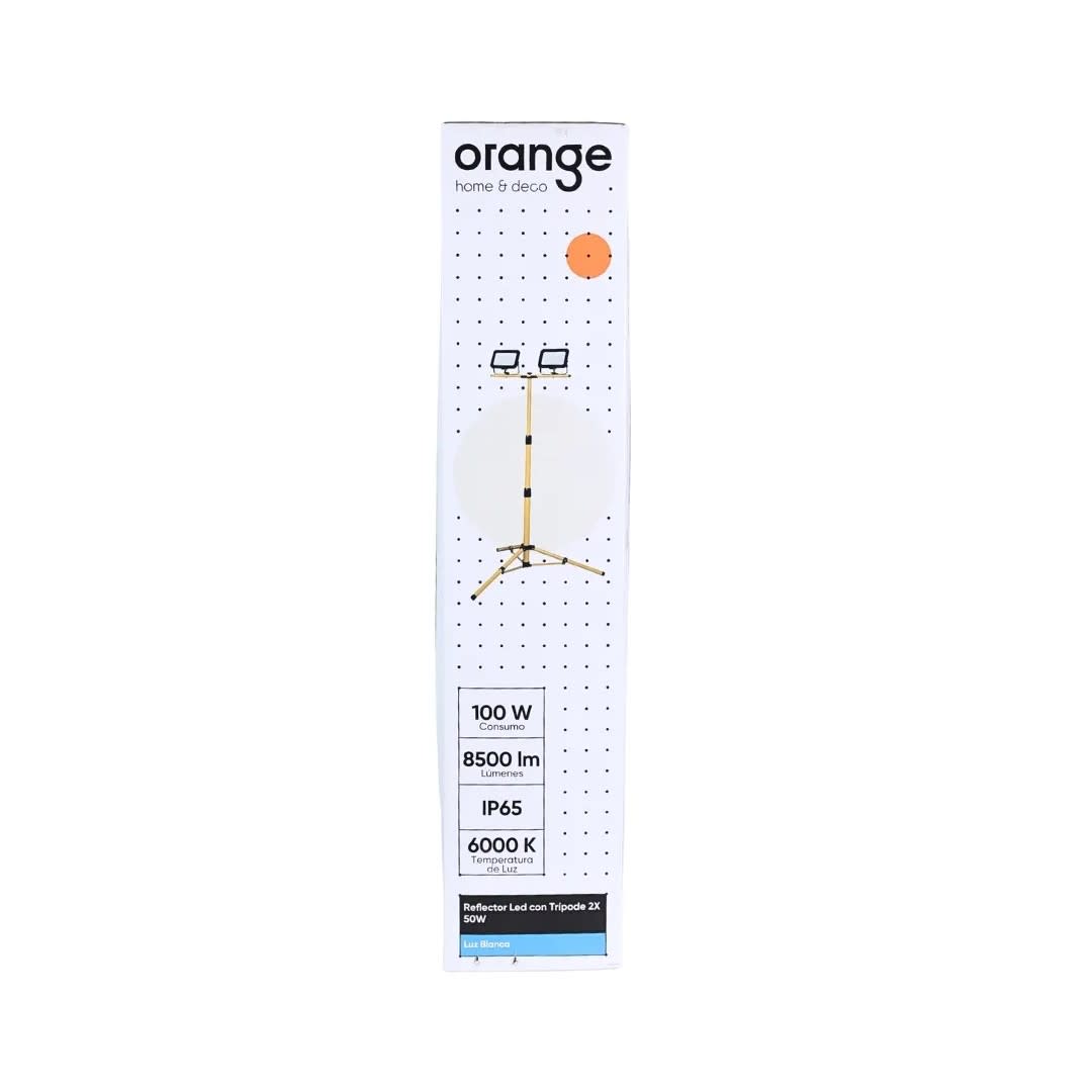 REFLECTOR LED CON TRIPODE 2X 50W ORANGE7