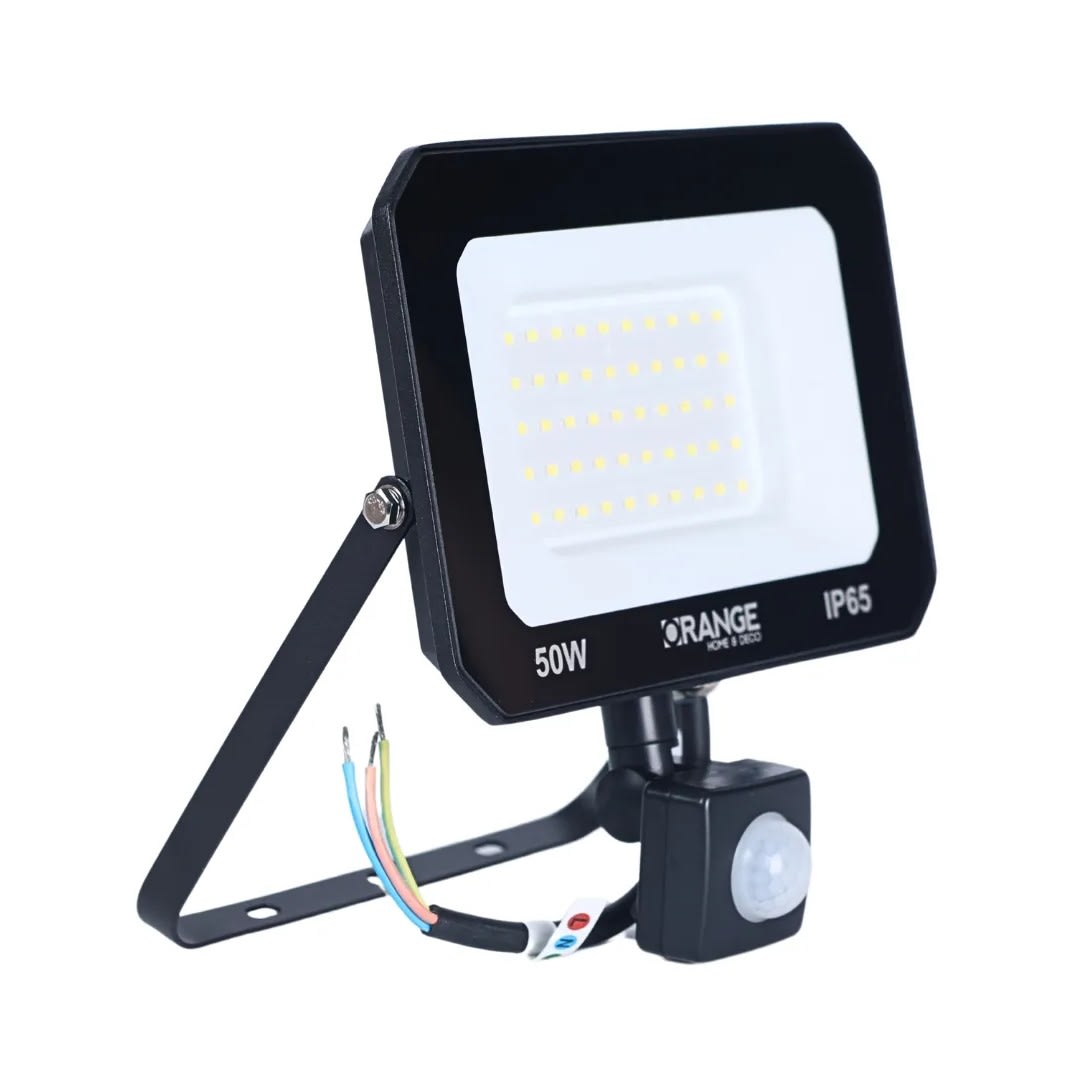 REFLECTOR LED CON SENSOR IP65 50W ORANGE1