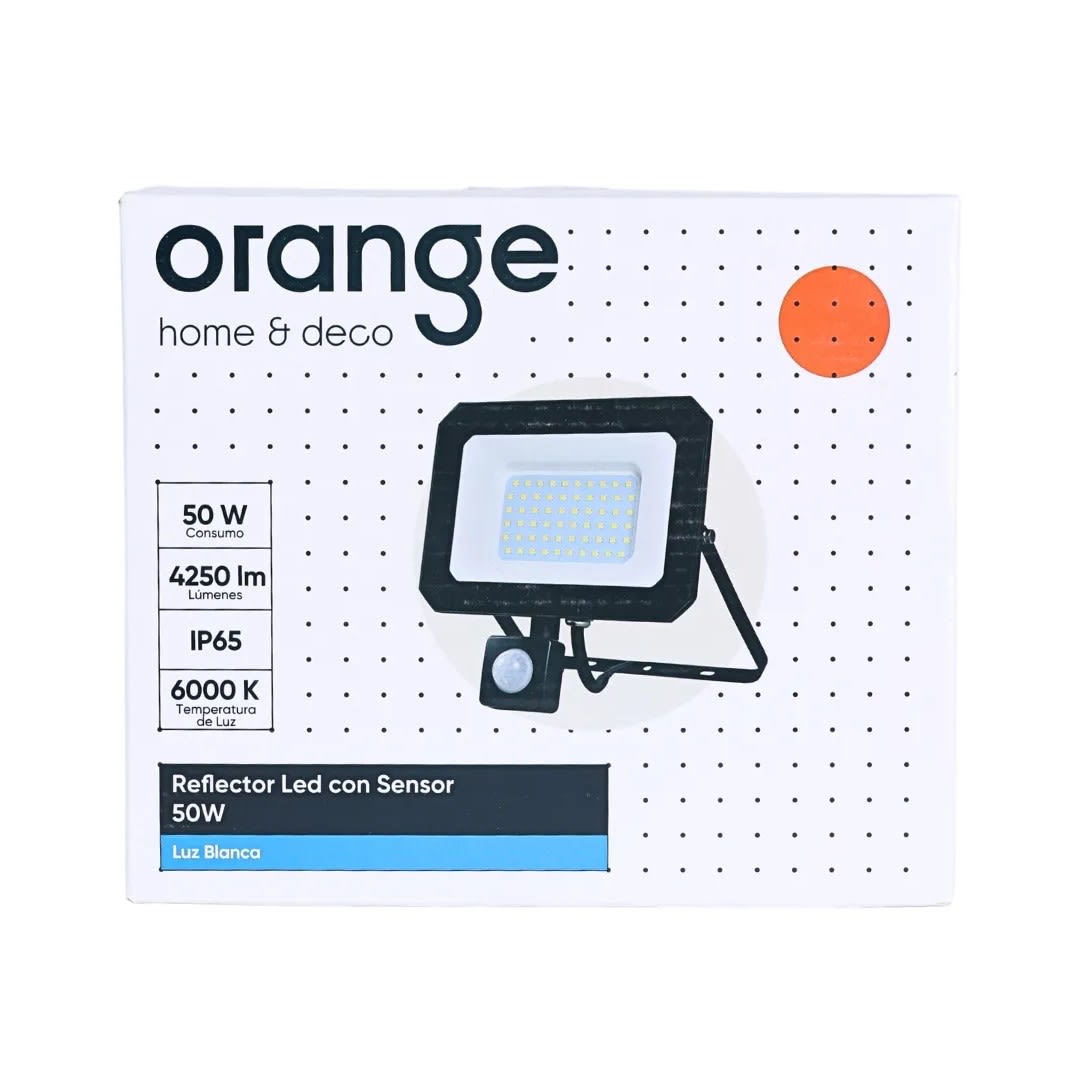 REFLECTOR LED CON SENSOR IP65 50W ORANGE5