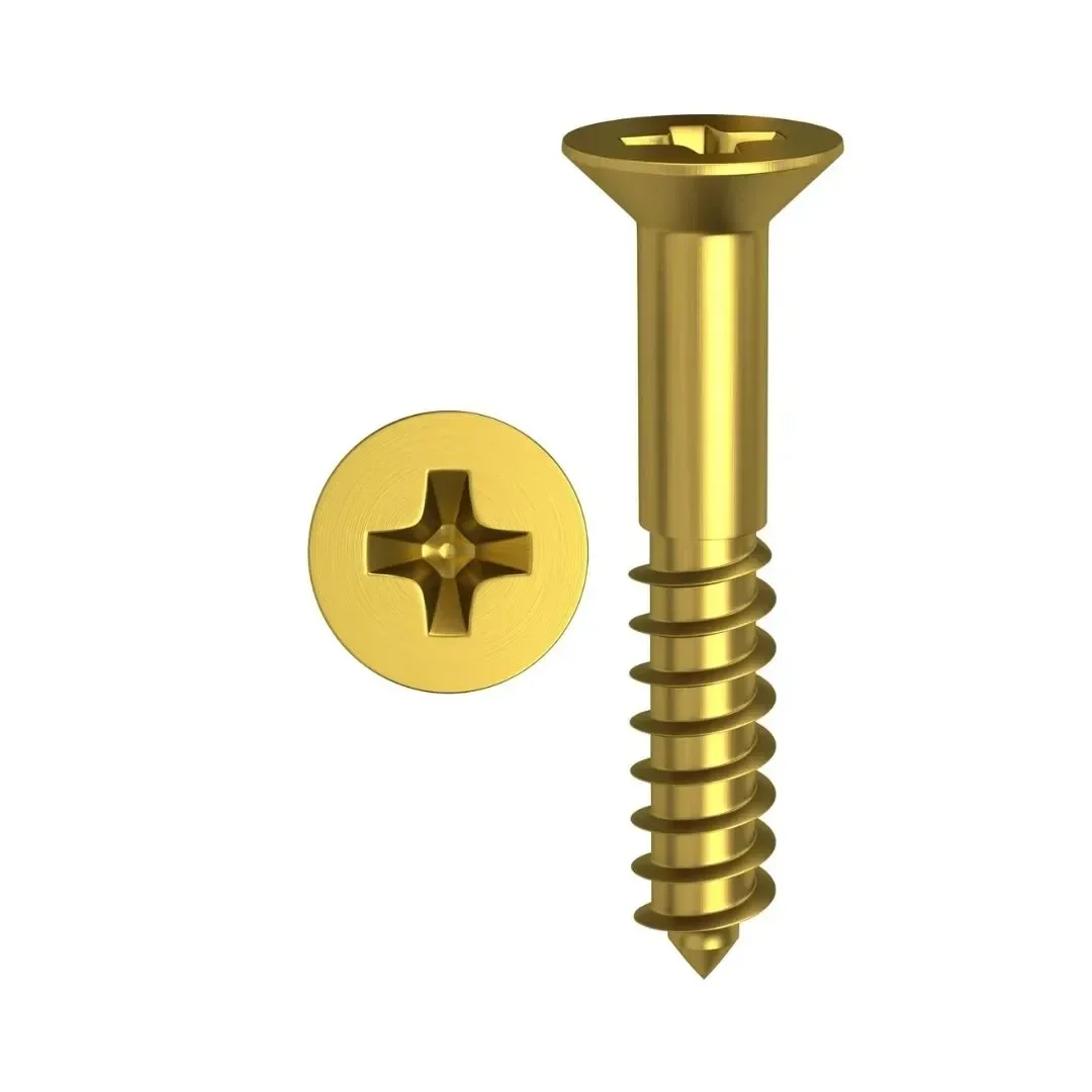 TORNILLO PHILLIPS CABEZA AVELLANADA LATÓN 3.5X30MM X 20 UNIDADES STANDERS2
