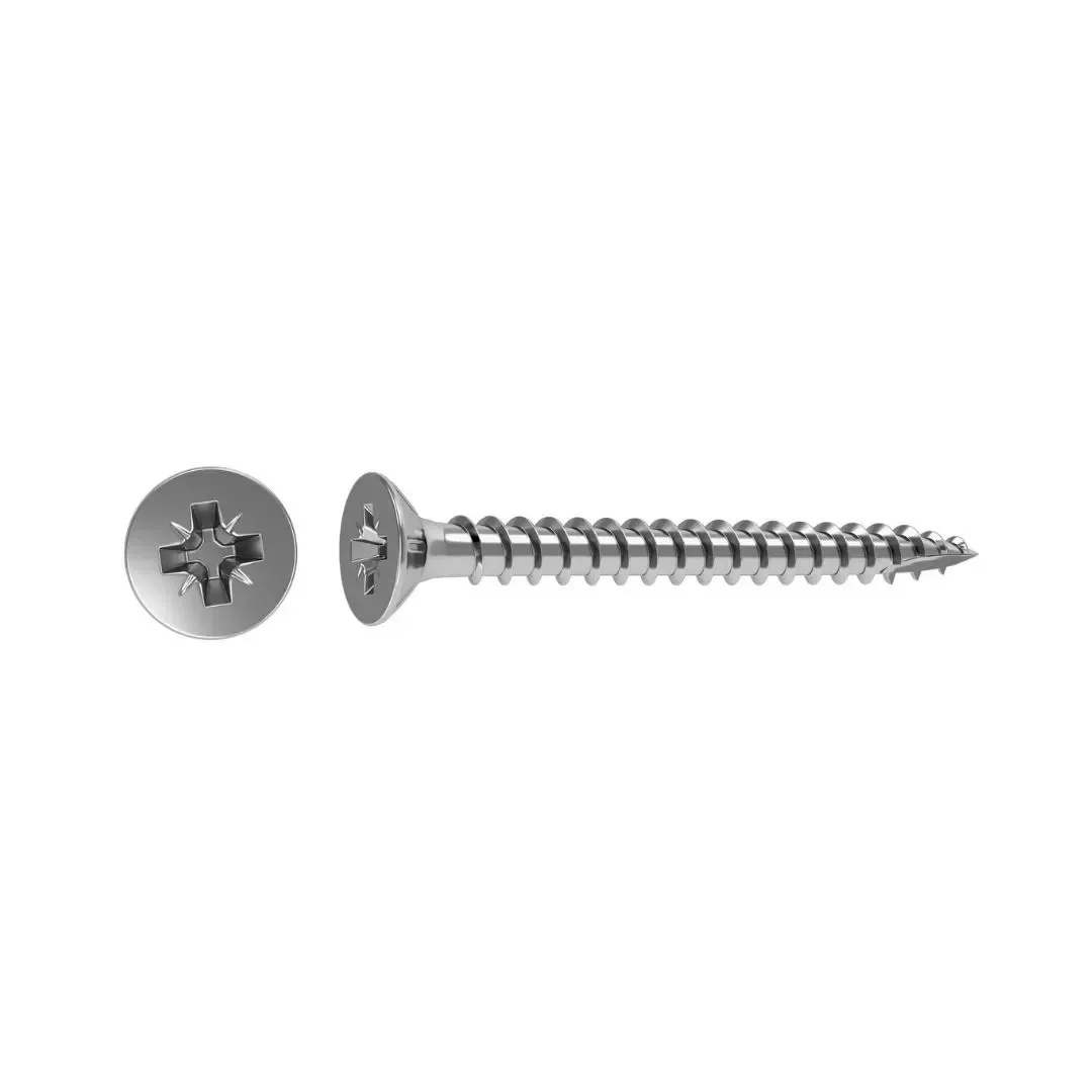 TORNILLO PZ INOXIDABLE 4X40MM PARA MADERA 150 UNIDADES STANDERS2