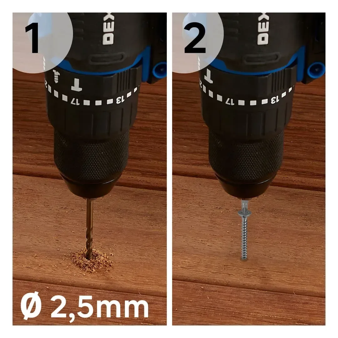 TORNILLO PZ INOXIDABLE 4X40MM PARA MADERA 150 UNIDADES STANDERS4