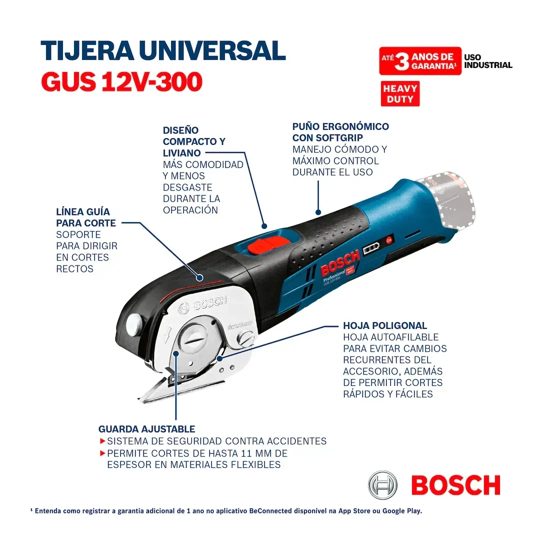 TIJERA UNIVERSAL INALAMBRICA GUS 12V-300 BOSCH7