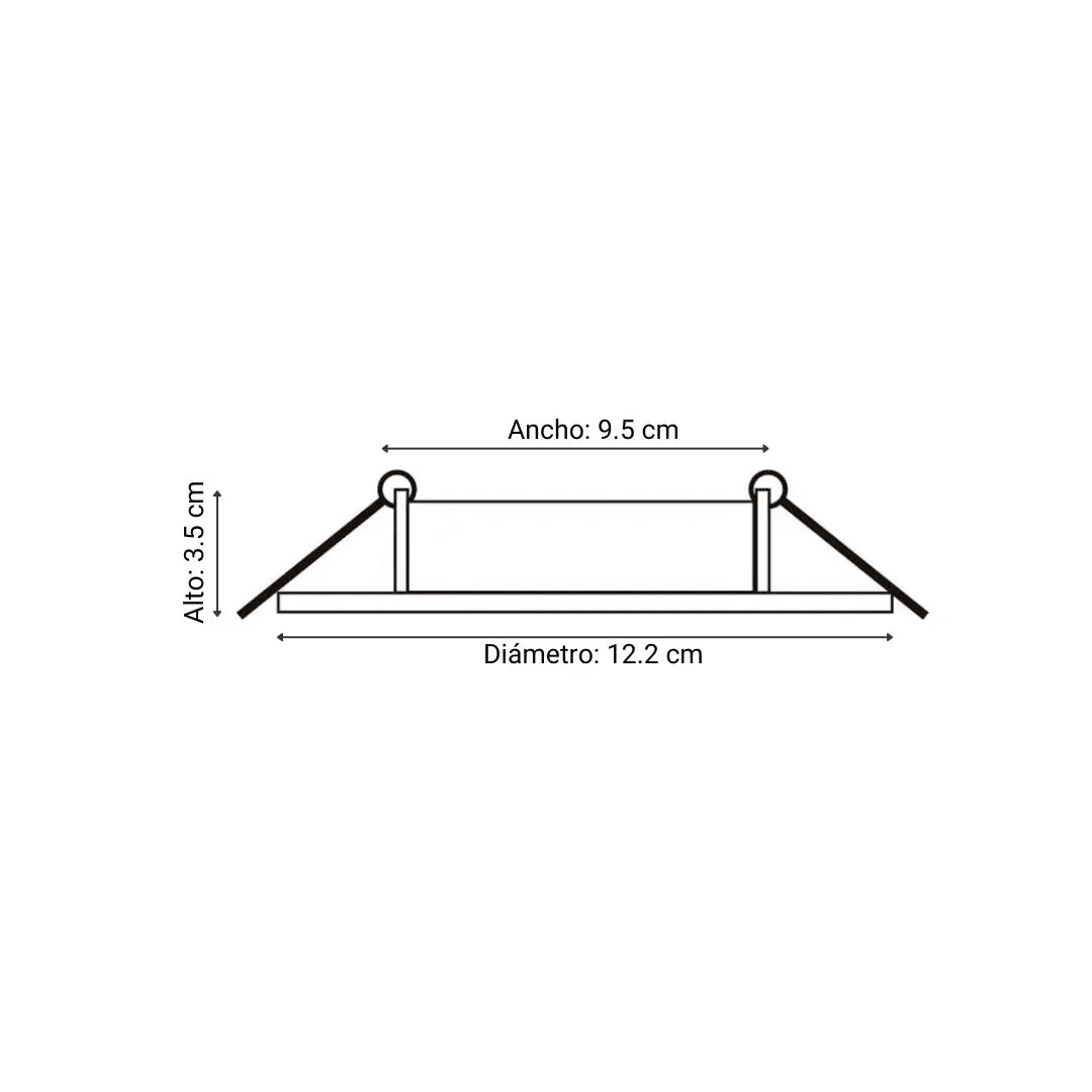 SPOT LED CAJA OCTOGONAL 10W 12.2CM LUZ FRIA BLANCO OPALUX2