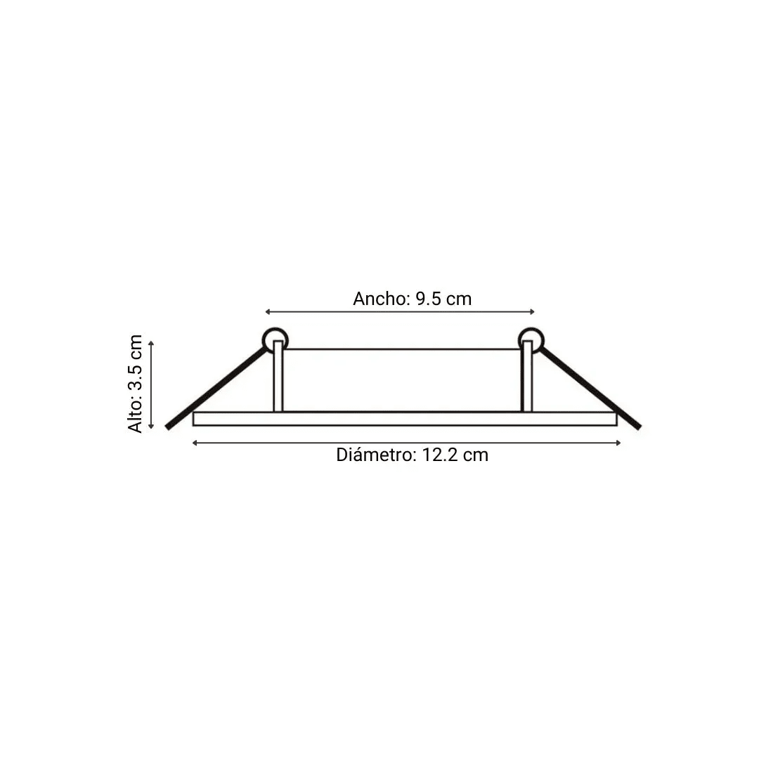 SPOT LED CAJA OCTOGONAL 8W 12.2CM LUZ FRIA BLANCO OPALUX2