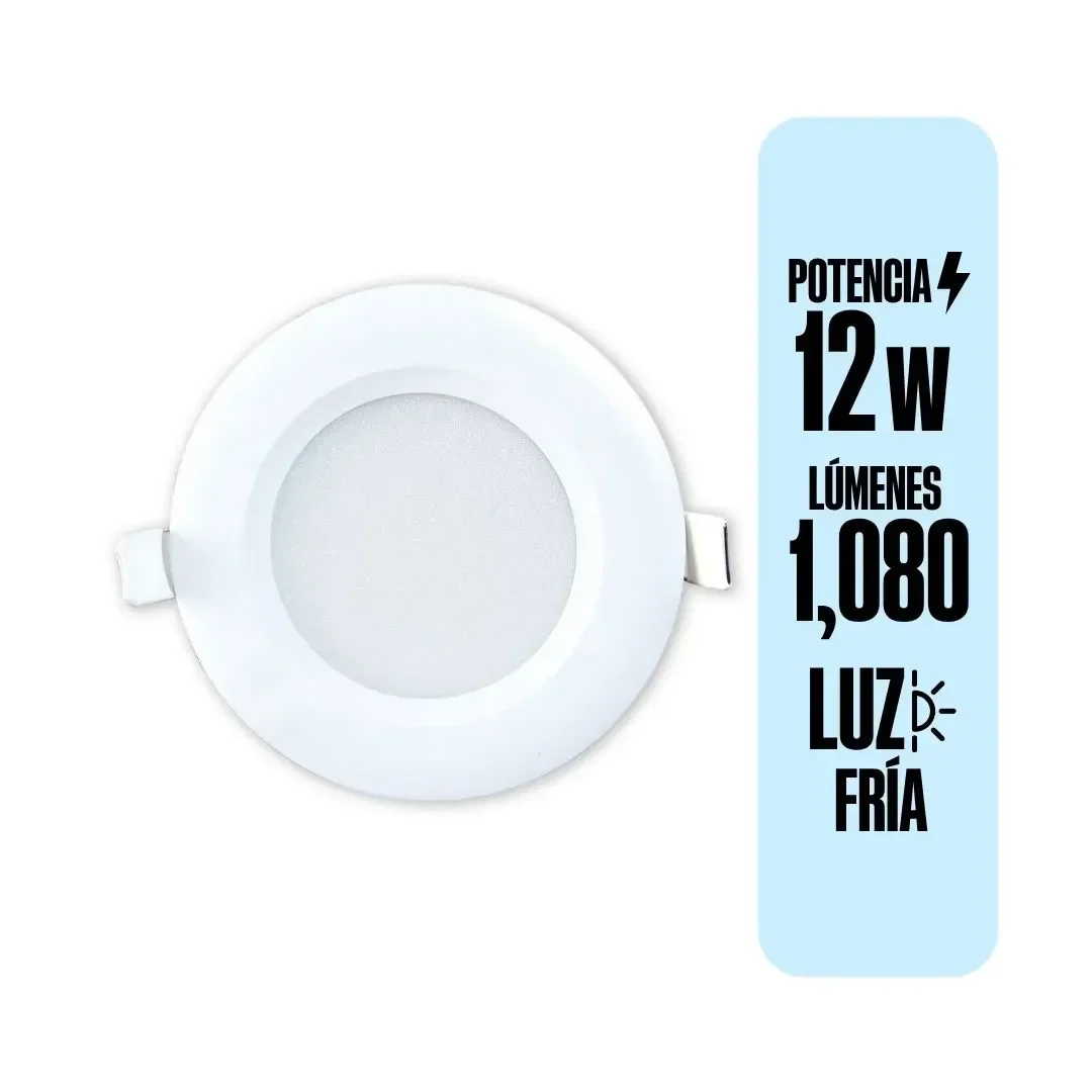 SPOT LED CAJA OCTOGONAL 12W 12.2CM LUZ FRIA BLANCO OPALUX