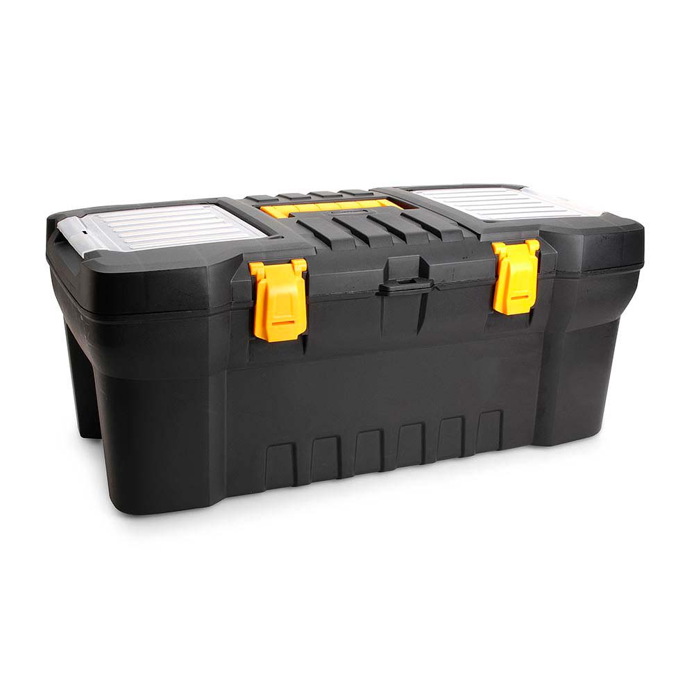 CAJA DE HERRAMIENTAS MODELO 35574 NEGRO DE PLASTICO RESISTENTE RIMAX