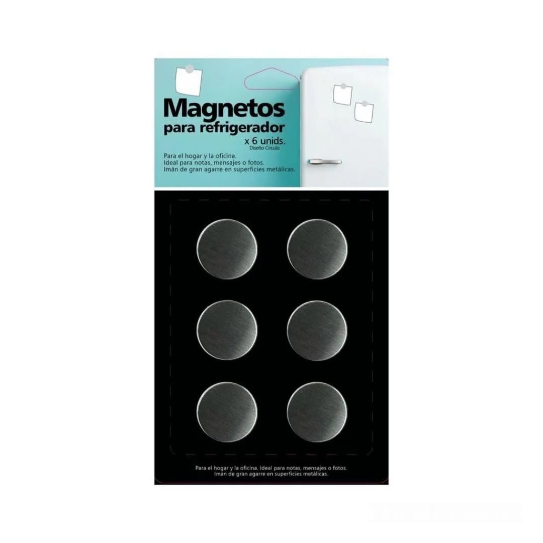 SET DE IMANES CIRCULOS PARA REFRIGERADORA X 6 UNIDADES DPM
